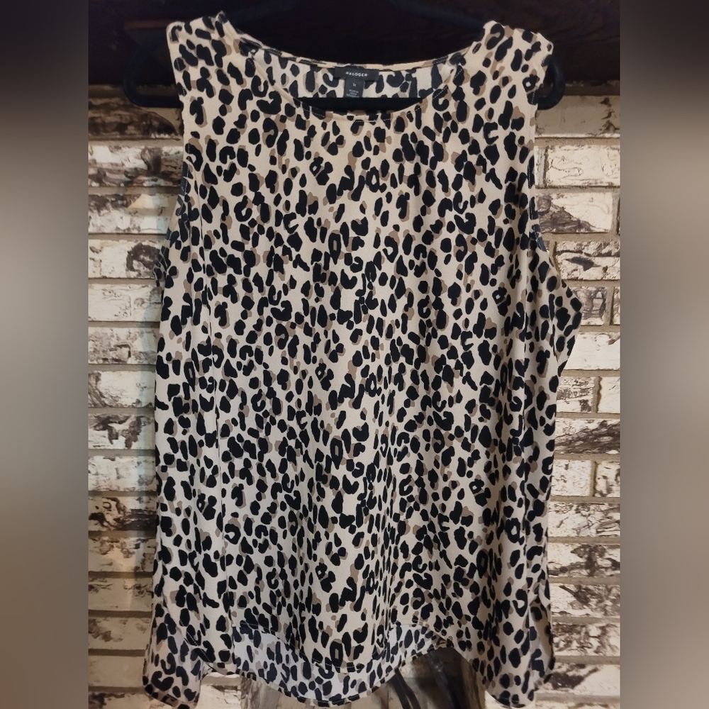 Halogen Leopard Blouse 1x